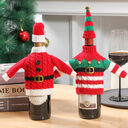 Christmas Holiday Decoration Knitted Clothes Wine Bottle Home