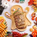 Halloween Ghost Wood Pan Plates Fruit Dishes Decorative
