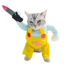 Cat Pet Costume Clothing Creative Yellow Knife Assassin