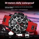 Multifunctional Men's Watch Silicone Band Quartz Wrist