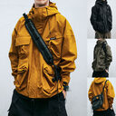 Hooded Jacket Men's Loose Three-dimensional Pocket Functional Windproof