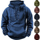 Ins Lace-up Hoodie Casual Sports Pocket Sweatshirt Men's