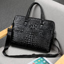 Men's New Crocodile Pattern Business Computer Bag Shoulder