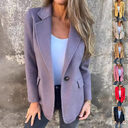 Ins Button Lapel Short Blazer Winter Fashion Commuter