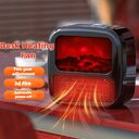 Household Electric Heater Warmer Portable 3D Anti-real Flame