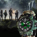 Double Display Electronic Watch Whistle Ignition Compass Thermometer