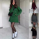 Sweater Skirt Sets For Women 2 Pieces Knit