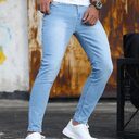 Man Pants Retro Washing Zipper Sretch Jeans Casual