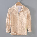 Sweater Loose Zip Pullover Knitting Coat Men