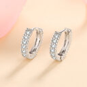 S925 Silver Earrings Female Inlaid D Color Moissanite