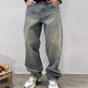 Jeans Men's Autumn New Baggy Straight Trousers Casual