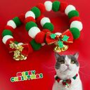Christmas Cute Dog Cat Plush Ball Necklace Soft