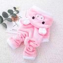 Fleece-lined Thermal Coral Fleece Pig Pet Costume Cat