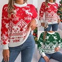 New Year Autumn Winter Casual Deer Pattern Long