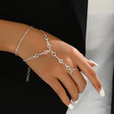 European And American Fashion Minimalist Bracelet Ring Crystal