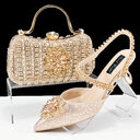 Sexy Women's Shoes And Bags Suit Drill Buckle