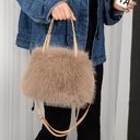 Portable Plush Bag Fashion Shoulder Messenger Female Bags