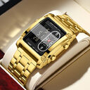 Men's Creative Steel Belt Electronic Watch Double Inserts