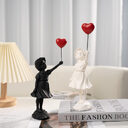 Little Girl With Balloon Art Sculpture Living Room