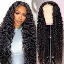 Front Lace Human Hair Wig Deep Wave Wigs