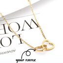 Mirror Stainless Steel Necklace Heart-to-heart Titanium Double Hoop