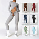 Tight-fitting Brushed Yoga Suit Quick-drying Fitness Clothes Long