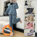 Autumn And Winter New Twist Zipper Couple Fleece-lined