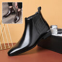 Pointed Toe Chelsea-style Boots For Men Fashion British