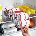 Refrigerator Organizer Beverage Transparent Holder For Fridge Freezer