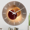 Tempered Glass Wall Clock Mute Living Room Wall-mounted