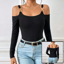 Women's Spring And Summer Fashion Simple Suspender Off-Shoulder