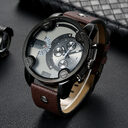Large Dial Quartz Watch Calendar Belt Style Men's
