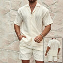 Men Tracksuits Summer Fashion Solid Loose Casual Two