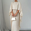Women's Loose Batwing Sleeve Dress Fashion Casual Mid-Length