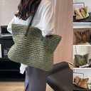 Summer Woven Shoulder Bag Ins Fashion Large Capacity
