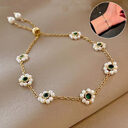 Pearl Flowers Bracelet All-match Fashion Adjustable Chain