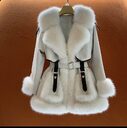 Elegant Big Fur Collar Coat For Women