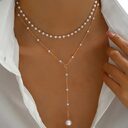 Pearl Double Layer Twin Necklace
