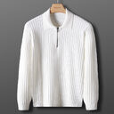 Autumn And Winter Leisure Slim-fit Handsome Sweater Half