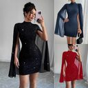 Women's Sexy Elegant Evening Party Dresses Round Neck