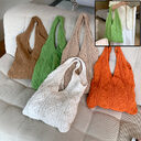 GWomen Shoulder Bags Portable Retro Hollow Knitted Woolen