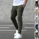 Men's Casual Drawstring Trousers With Pockets Fashion Slim