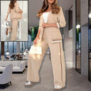 2 Pcs Set Women Suit Coat Pants Lapel