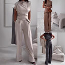 Women's Sleeveless Suit Fashion Slim Irregular Split Top