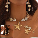 Classic Conch Pendant Necklace For Women Bohemian Starfish