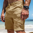 Men's Cargo Shorts Summer Multi-Pocket Button Zipper Pants