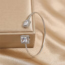 Women's Simple Bracelet High-grade Water Drop Inlaid Square
