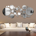 Big And Small Circles Mirror Sticker 3D Stereo