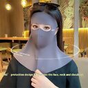 Summer Ice Silk Full Face Seamless Neck