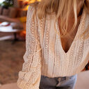 Women's Clothing New V-neck Solid Color Long Sleeve